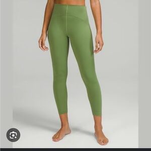 Lululemon Athletica Olive Green Activewear instill high rise tight 25 in inseam